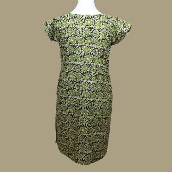 Cream Black and Green Printed Cotton Kurta | Muvvas Boutique - Picture 4 of 6